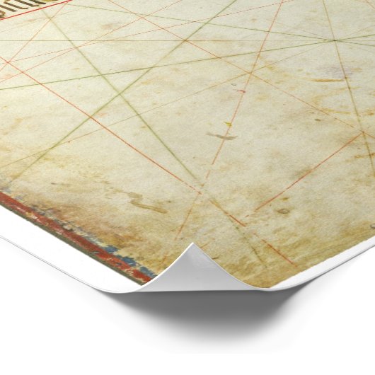 Cantino Planisphere | 1502 Poster (Hoek)