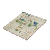 Cantino Planisphere | 1502 Tegeltje (Zijkant)