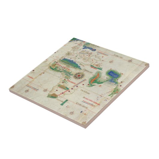 Cantino Planisphere | 1502 Tegeltje (Zijkant)