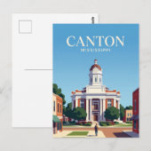 Canton Courthouse Square VS Briefkaart (Voorkant / Achterkant)