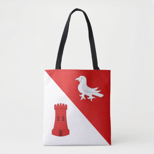 Canton Gallavally Bevolking Badge Tote Tas (Voorkant)