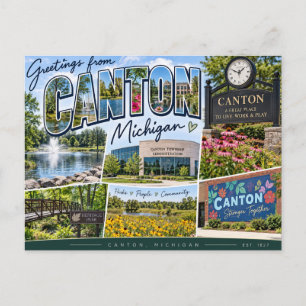 Canton Michigan ansichtkaart Briefkaart