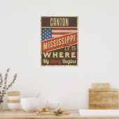 Canton Mississippi Poster (Keuken)