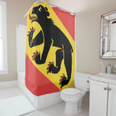 Canton of Bern flag Switzerland symbol Douchegordijn (In situ)