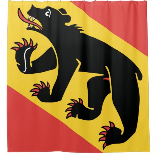 Canton of Bern flag Switzerland symbol Douchegordijn (Voorkant)