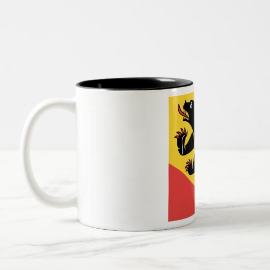 Canton of Bern flag Switzerland symbol Tweekleurige Koffiemok (Links)
