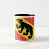 Canton of Bern flag Switzerland symbol Tweekleurige Koffiemok (Center)