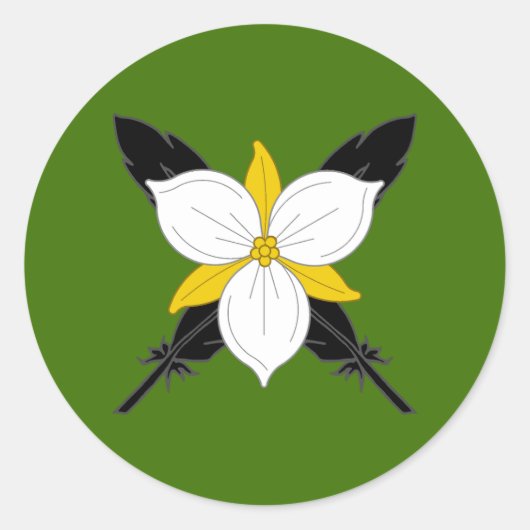 Canton of Crows Gate Bevolkingsbadge Ronde Sticker (Voorkant)