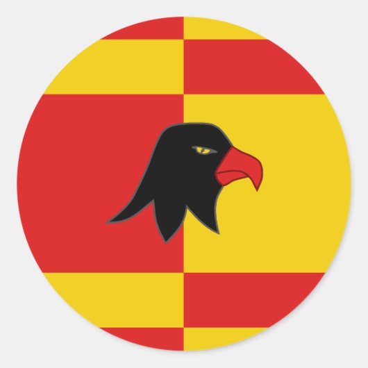 Canton of Falconcree Populace Badge Ronde Sticker (Voorkant)