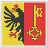 Canton of Geneva flag, Switzerland Sticker (Voorkant)