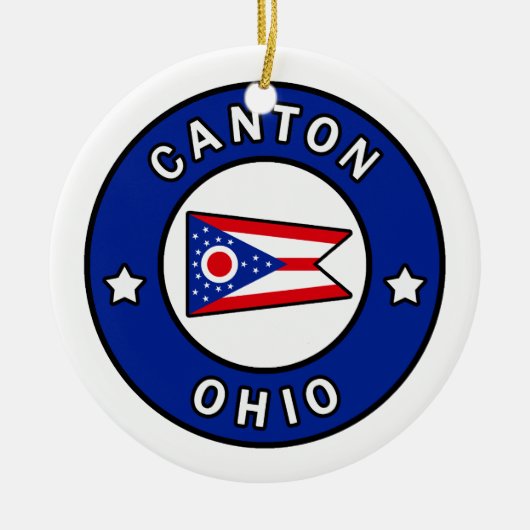 Canton Ohio Keramisch Ornament (Voorkant)