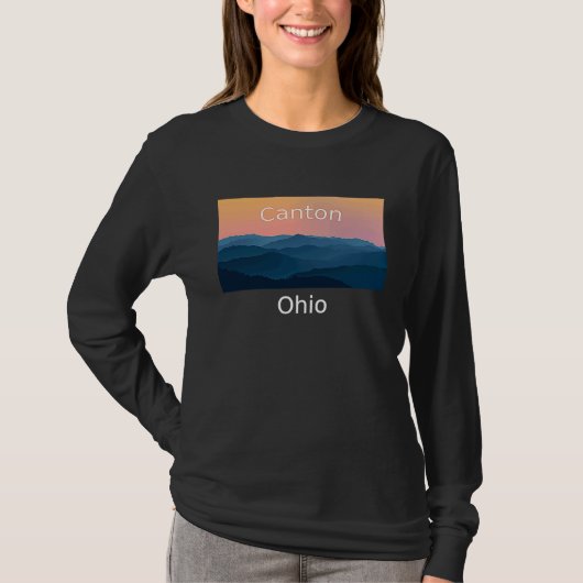 Canton Ohio Mountain sunset hometown T-shirt (Voorkant)