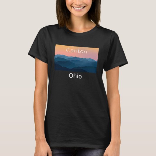 Canton Ohio Mountain sunset hometown T-shirt (Voorkant)