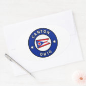 Canton Ohio Ovale Sticker (Envelop)