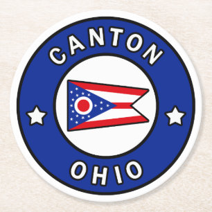 Canton Ohio Ronde Kartonnen Onderzetter