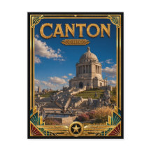 Canton Ohio Vintage Art Deco Gouden Tijdperk