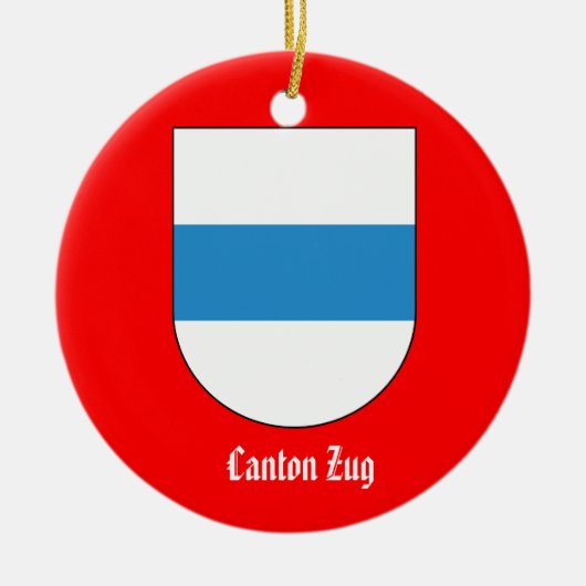 Canton Zug*, Zwitserland kerstsierente Keramisch Ornament (Voorkant)