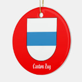 Canton Zug*, Zwitserland kerstsierente Keramisch Ornament (Links)