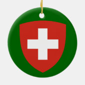 Canton Zug*, Zwitserland kerstsierente Keramisch Ornament (Achterkant)