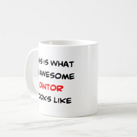 cantor, geweldige koffiemok (Voorkant links)