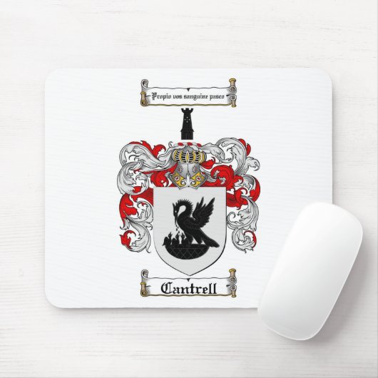 CANTRELL FAMILY CREST - CANTRELL COAT OF ARMS MUISMAT (Met muis)