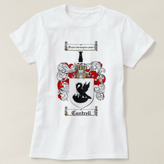 CANTRELL FAMILY CREST - CANTRELL COAT OF ARMS T-SHIRT (Design voorkant)