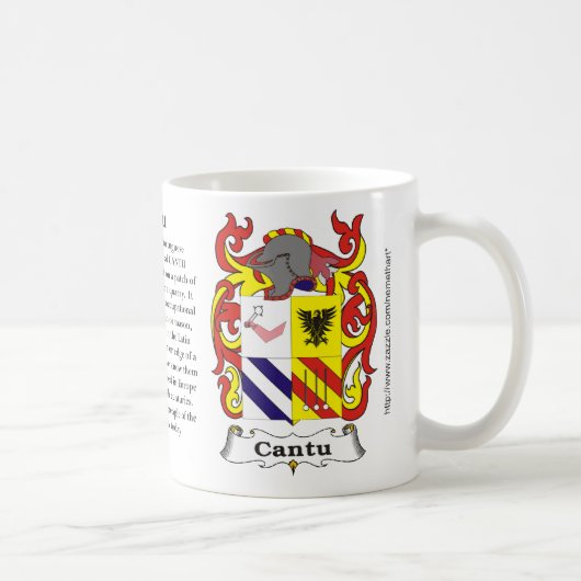 Cantu, de oorsprong, de betekenis en de crest koffiemok (Rechts)