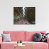Cantwell Cliffs, Hocking Hills State Park, Ohio Canvas Afdruk (Insitu (Woonkamer))