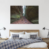 Cantwell Cliffs, Hocking Hills State Park, Ohio Canvas Afdruk (Insitu (Slaapkamer))