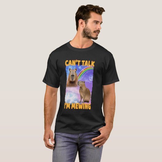 Canu2019t Talk Ik ben Mewing Capybara T-shirt (Voorkant volledig)