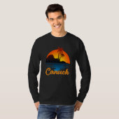 Canuck Vancouver Palm Tree Island Sunset Canada T-shirt (Voorkant volledig)