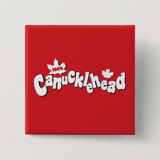 Canucklehead Vierkante Button 5,1 Cm (Voorkant)