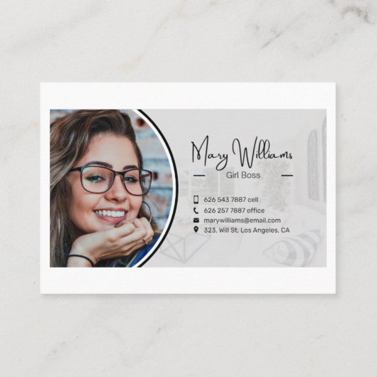 Canva Editable Digital Business Card-sjabloon Visitekaartje (Achterkant)