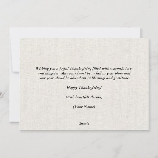 Canva Herfst Pompoenen en Bladeren Prettig Thanksg Feestdagenkaart (Achterkant)