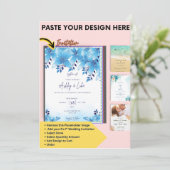 Canva Huwelijksuitnodiging & Save the Dates Sjablo Kaart (Staand voorkant)