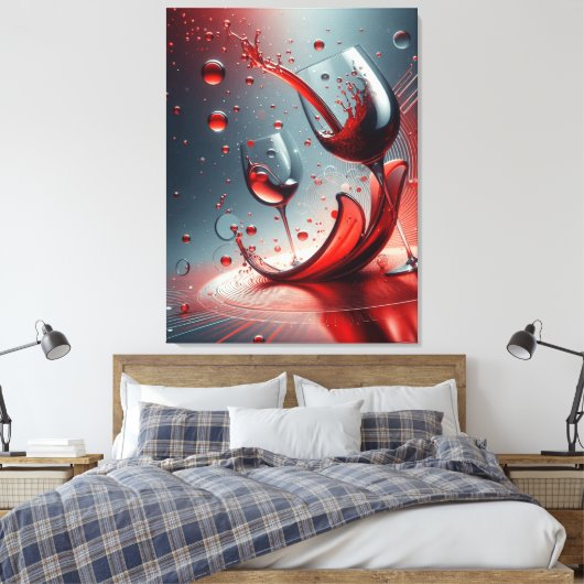 CANVA WALL WIJNKUNST CANVAS AFDRUK (Insitu (Slaapkamer))