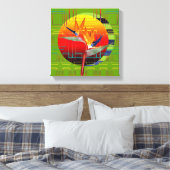 Canvas 12 x12 Paradijs Geometrische Zonsondergang Afdruk (Insitu (Slaapkamer))