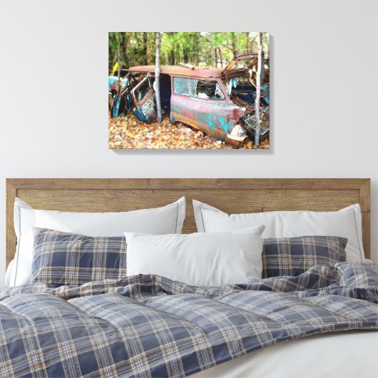 Canvas 1957 Chevy Nomad Nostalgia Junkyard Art (Insitu (Slaapkamer))