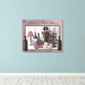 Canvas 30 x 24-inch "Sherry's" wijnstang (Insitu (Houten vloer))