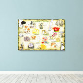 Canvas 30x20 Paddenstoelen van Vermont (Insitu (Houten vloer))