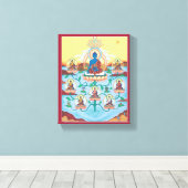 CANVAS - 8 Medicijn Boeddha's - Meesters van de Ge Afdruk (Insitu (Houten vloer))