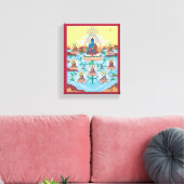 CANVAS - 8 Medicijn Boeddha's - Meesters van de Ge Afdruk (Insitu (Woonkamer))