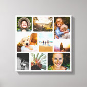 Canvas 9 Photo Template Rond White Wall Piece (Voorkant)