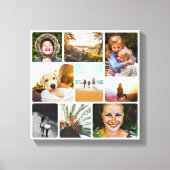 Canvas 9 Photo Template Rond White Wall Piece Afdruk (Voorkant)