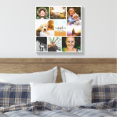 Canvas 9 Photo Template Rond White Wall Piece Afdruk (Insitu (Slaapkamer))