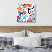 Canvas - Abstracte eieren voor het ontbijt (Insitu (Slaapkamer))