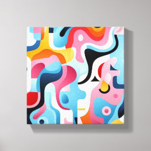 Canvas - Abstracte eieren voor het ontbijt Afdruk