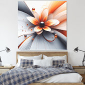 Canvas abstracte flora muur kunst (Insitu (Slaapkamer))