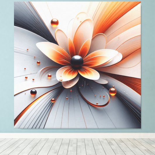 Canvas abstracte flora muur kunst (Insitu (Houten vloer))