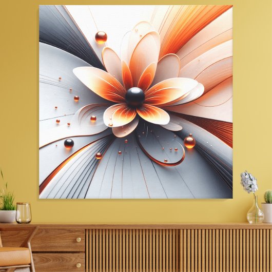 Canvas abstracte flora muur kunst (Insitu (Woonkamer))